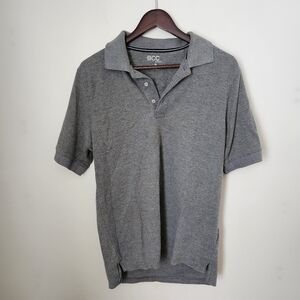 BCC Khaki Polo Shirt Short Sleeve Gray Neutral Business Casual Staple Classic